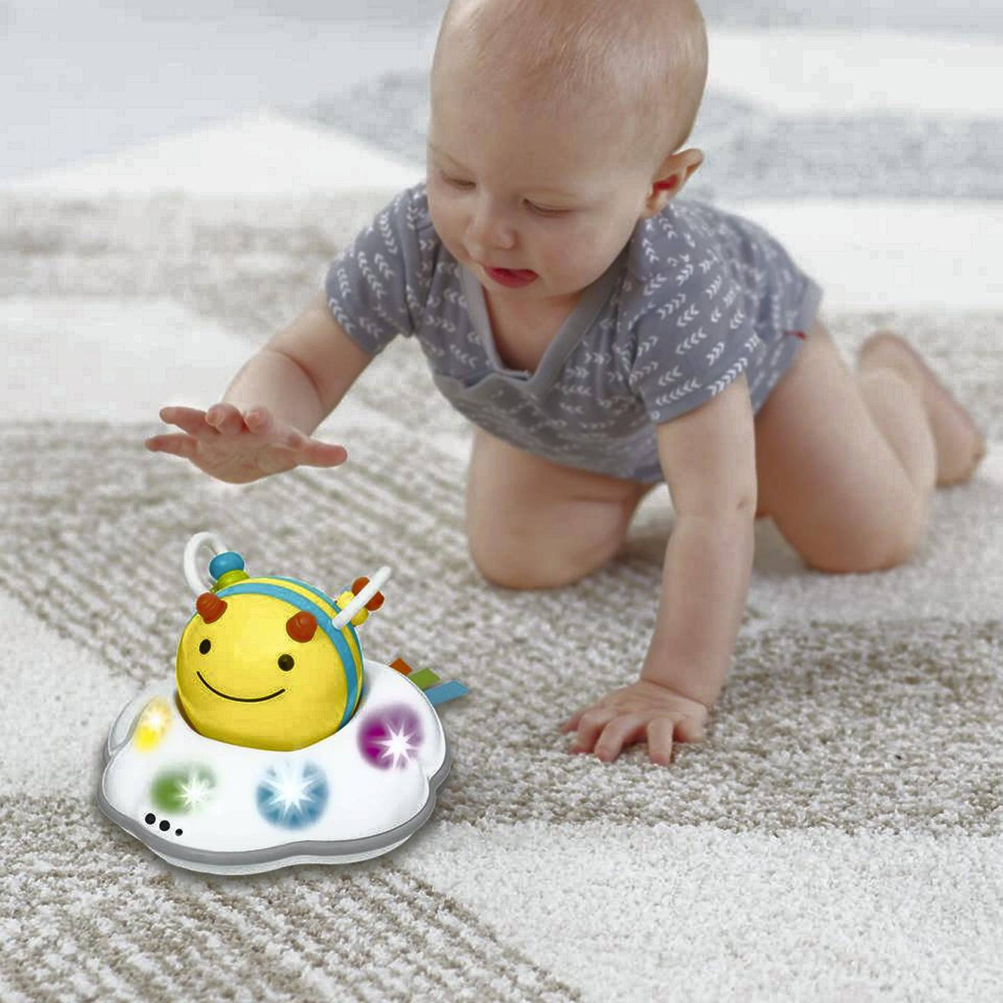 Some babies begin crawling between 6 and 9 months, and are able to grasp objects. Courtesy Babysouq