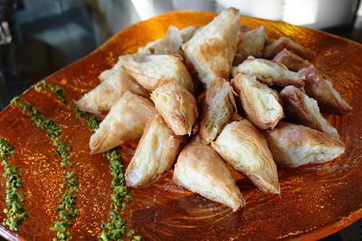 The iftar at Sambusek restaurant at Rosewood Abu Dhabi. Courtesy Rosewood Abu Dhabi