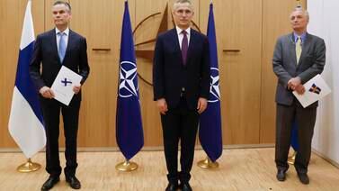 An image that illustrates this article Nato welcomes Finland and Sweden's applications to join alliance