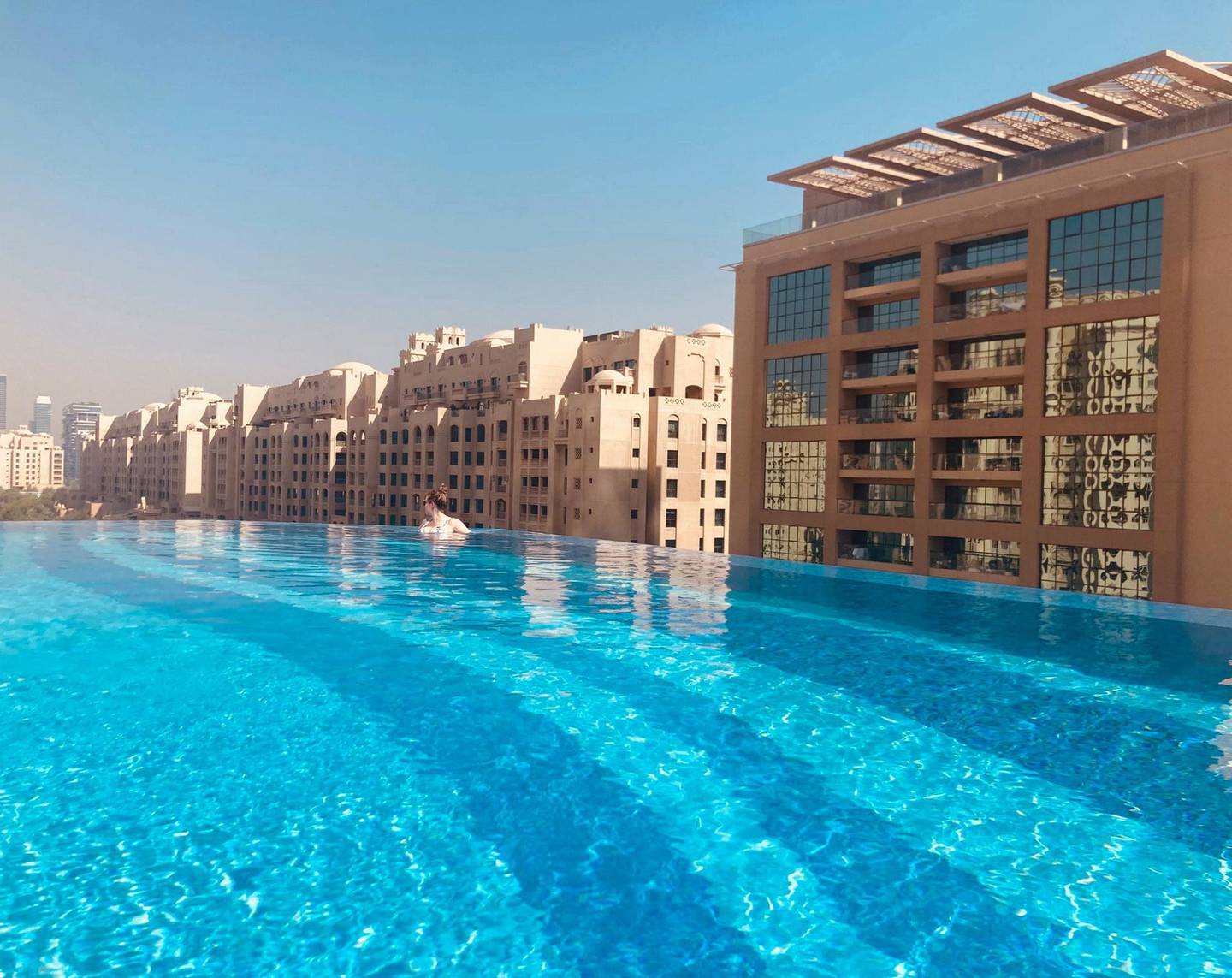 The adult infinity pool at The St Regis Dubai, The Palm. The National