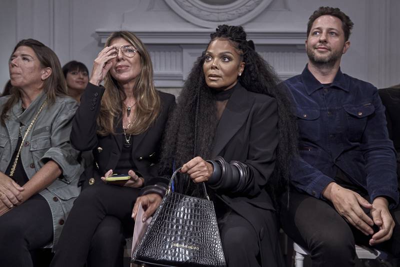 Janet Jackson, second from right, at designer Christian Siriano's show. AP