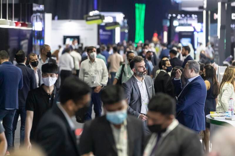 Visitors on the second day of Gisec 2022, at Dubai World Trade Centre. All photos by Antonie Robertson/The National