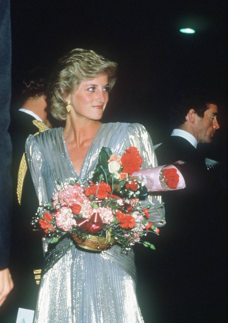 Princess Diana arrives at a dinner during a visit to Australia in 1985. AFP