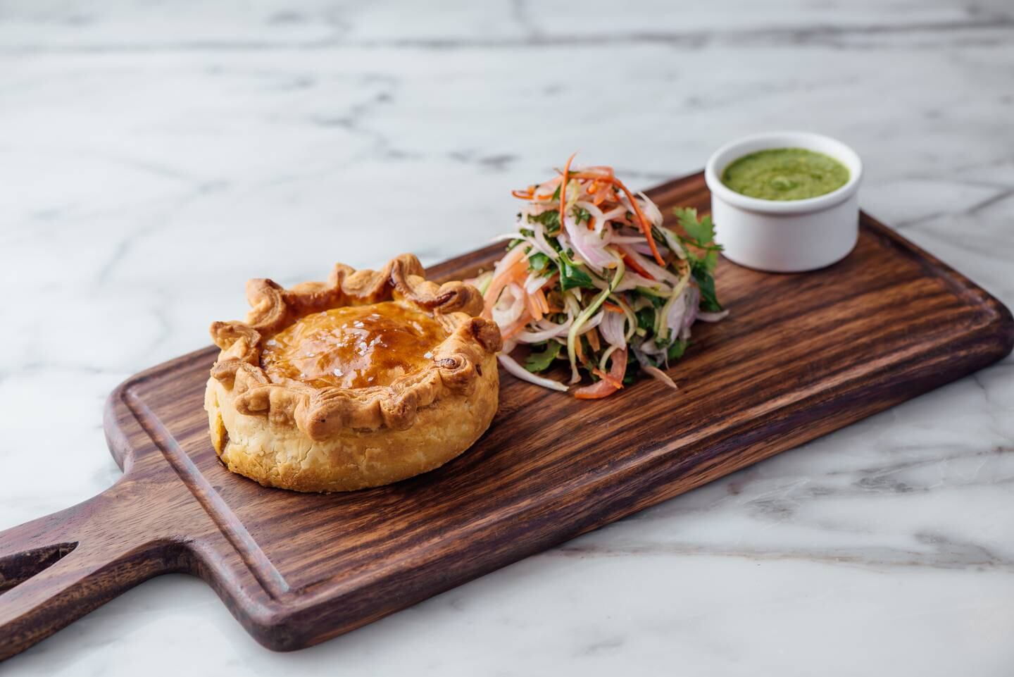 British pies and a traditional roast are part of Bread Street Kitchen's festive meals. Photo: Bread Street Kitchen