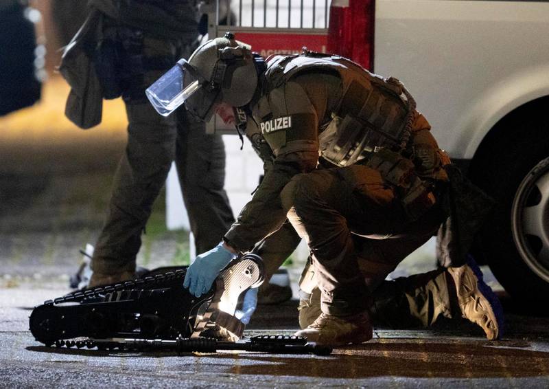 Eight people were killed in shootings in and outside two hookah lounges in a southwestern German city late Wednesday, and authorities were searching for the perpetrators. AP