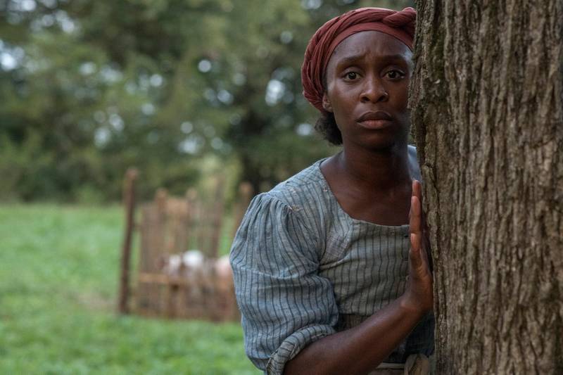 This image released by Focus Features shows Cynthia Erivo as Harriet Tubman in a scene from "Harriet." On Monday, Jan. 13, Erivo was nominated for an Oscar for best actress for her role in the film. (Glen Wilson/Focus Features via AP)