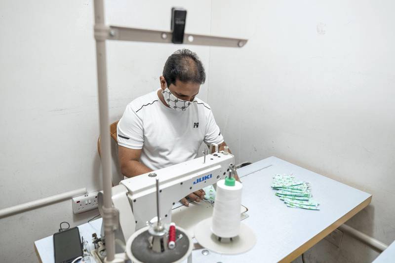 DUBAI, UNITED ARAB EMIRATES. 04 AUGUST 2020. UAE Space Molly and Me Kids Clothing, which has sold almost 30,000 face masks since April. Masks being produced at Mixari Ladies Tailoring. (Photo: Antonie Robertson/The National) Journalist: Gillian Duncan. Section: National.