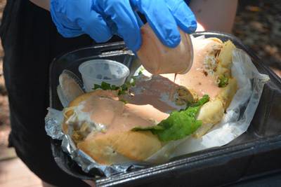 Zinzi's sandwich, a sample on the Savannah Taste Experience food tour. Photo by Rosemary Behan