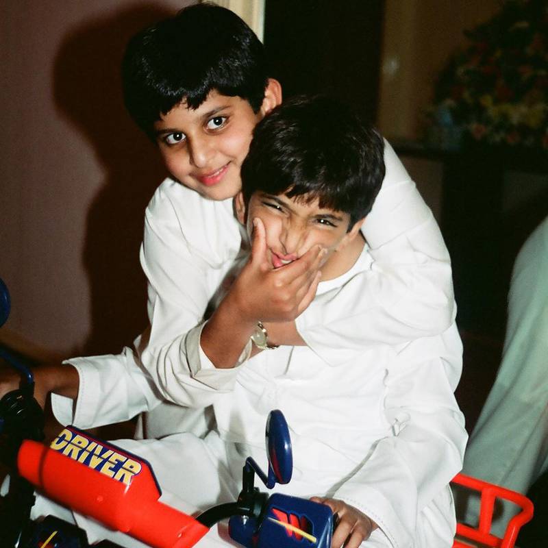 A young Sheikh Hamdan bin Mohammed, Crown Prince of Dubai, with his brother, Sheikh Maktoum. All photos: Instagram / @faz3 (unless stated otherwise)