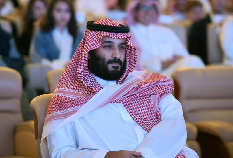(FILES) This file photo taken on October 24, 2017 shows Saudi Crown Prince Mohammed bin Salman attending the Future Investment Initiative (FII) conference in Riyadh.
Saudi crown prince Mohammed bin Salman's aggressive power grab represents a huge gamble on the stability of his kingdom and its neighbors, but Donald Trump is not one to worry. The Washington foreign policy establishment may be agog at the young leader's "anti-corruption" purge of potential foes within the Saudi elite, but the US government barely flinched. No one is quite sure whether MBS' bold move will leave him as the uncontested leader of a more modern, open Saudi Arabia -- or open the door to chaos, rebellion or a regional war.
 / AFP PHOTO / FAYEZ NURELDINE