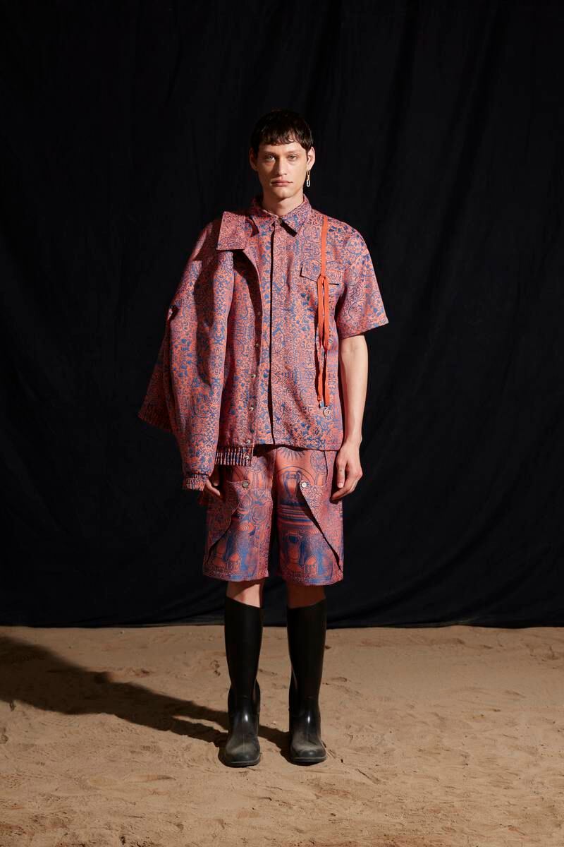 A standout look from the spring/summer 2023 collection, made in horse-patterned material.