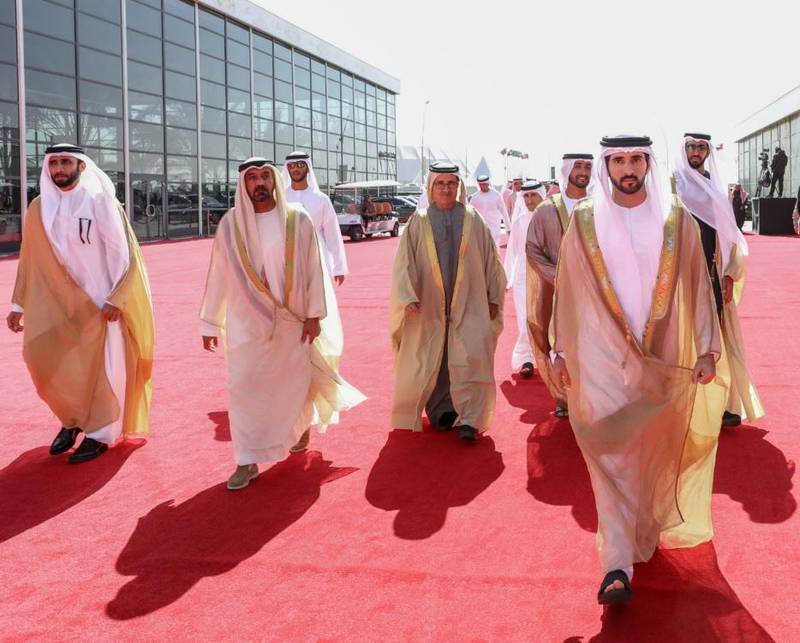 Sheikh Hamdan bin Mohammed, Crown Prince of Dubai, attends the closing ceremony of a major camel festival in Saudi Arabia. Courtesy Dubai Media Office