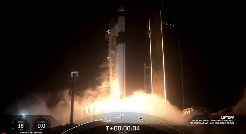 A Falcon 9 rocket launched the experiment into space on December 21. Photo: SpaceX