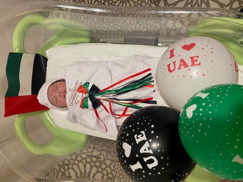  Baby Emarat was born at 12.20am on Friday. Burjeel Medical City Abu Dhabi