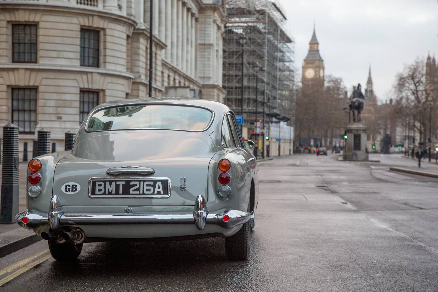 The Aston Martin DB5 on Whitehall, London.