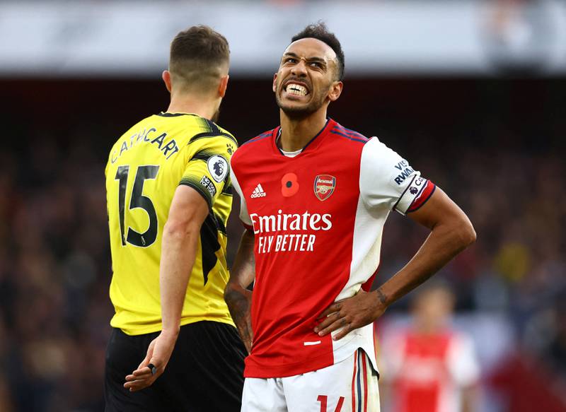 Arsenal's Pierre-Emerick Aubameyang has been sidelined. Reuters