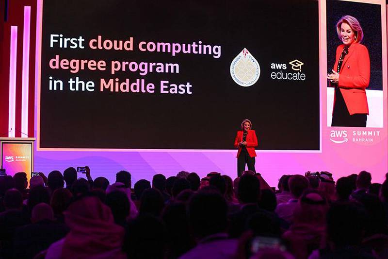 Teresa Carlson, vice president for AWS worldwide public sector business, says new jobs will be created in Middle East. Courtesy AWS