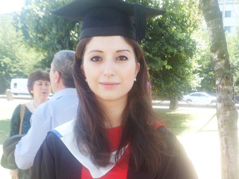 Dr Bnar Talabani pictured on the day she graduated from medical school. Photo: Dr Bnar Talabani