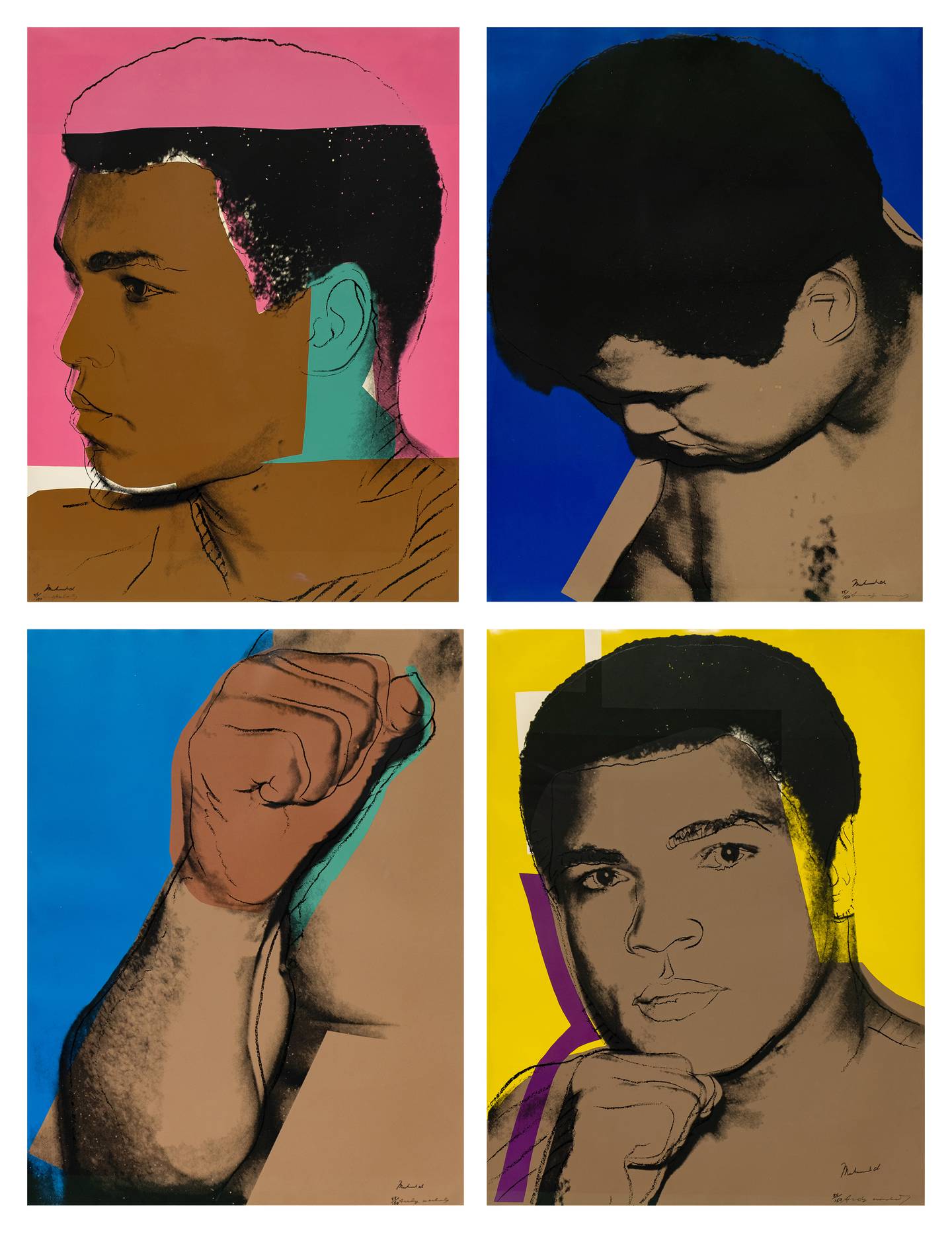 ‘Muhammad Ali’ by Andy Warhol was inspired by the fame and cultural relevance of athletes. Photo: Sotheby’s