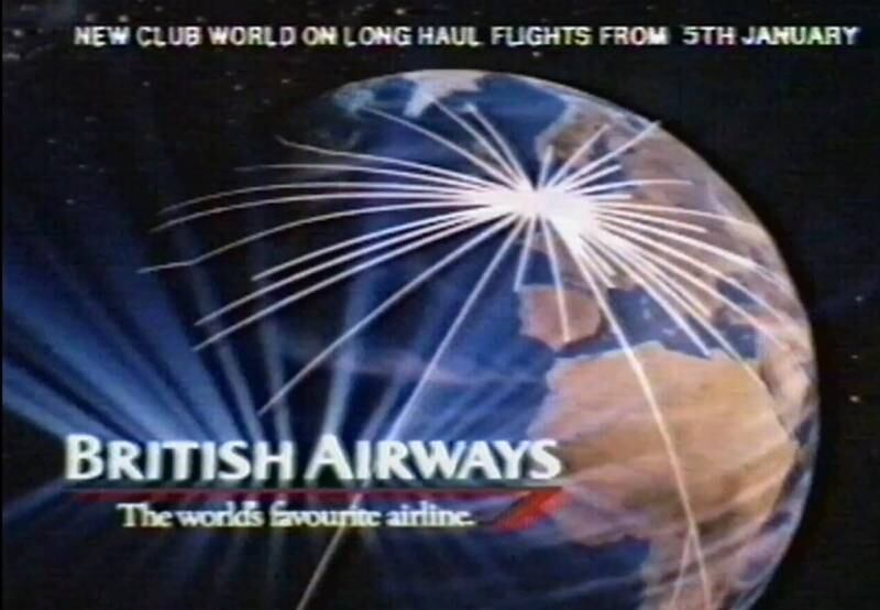 A 1980s British Airways advertising campaign, which used the slogan "The world's favourite airline". Photo: YouTube
