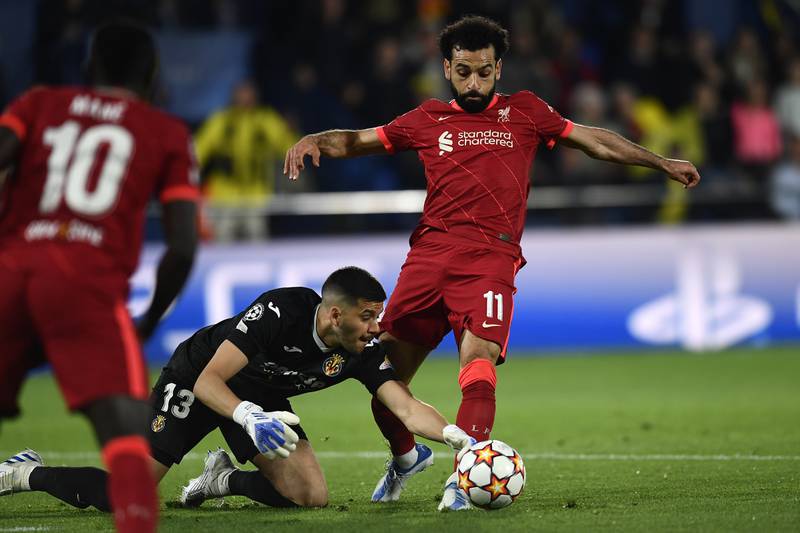VILLARREAL RATINGS: Geronimo Rulli – 1. The Argentine never looked secure. He let Fabinho’s shot go through his legs for Liverpool's first goal and should have done better for the second. His ridiculous charge out of his area for the third underlined a dreadful performance.
AP