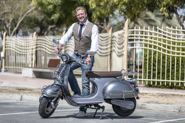Adam Ridgway, founder of Dubai-based electric vehicle start-up One Moto, aims to raise $3m to $10m in the coming weeks. Antonie Robertson/The National