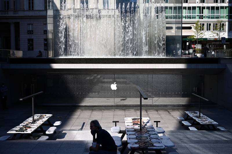 The Apple Store in Piazza Liberty in Milan. AFP