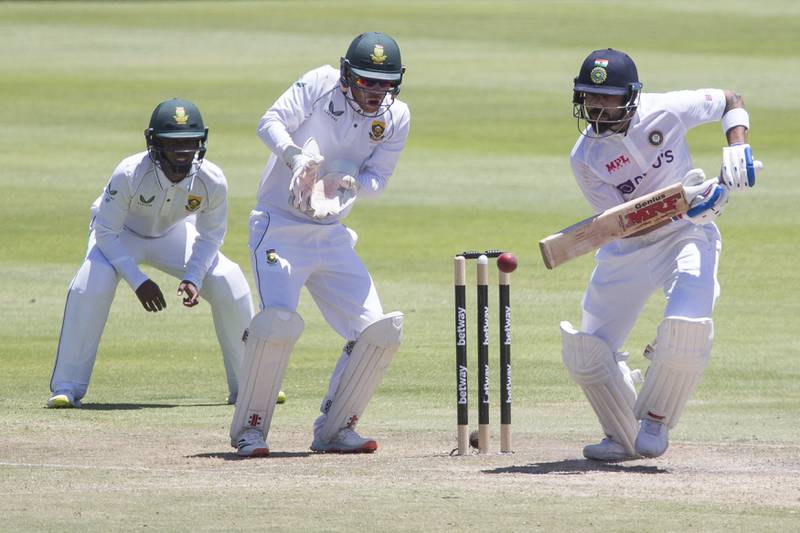 Kohli plays a shot during the third day of the third Test. AP