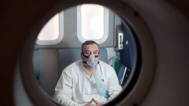 Hyperbaric oxygen therapy is being used at the Aviv Clinic in Dubai to reverse the effects of brain degeneration. Chris Whiteoak / The National