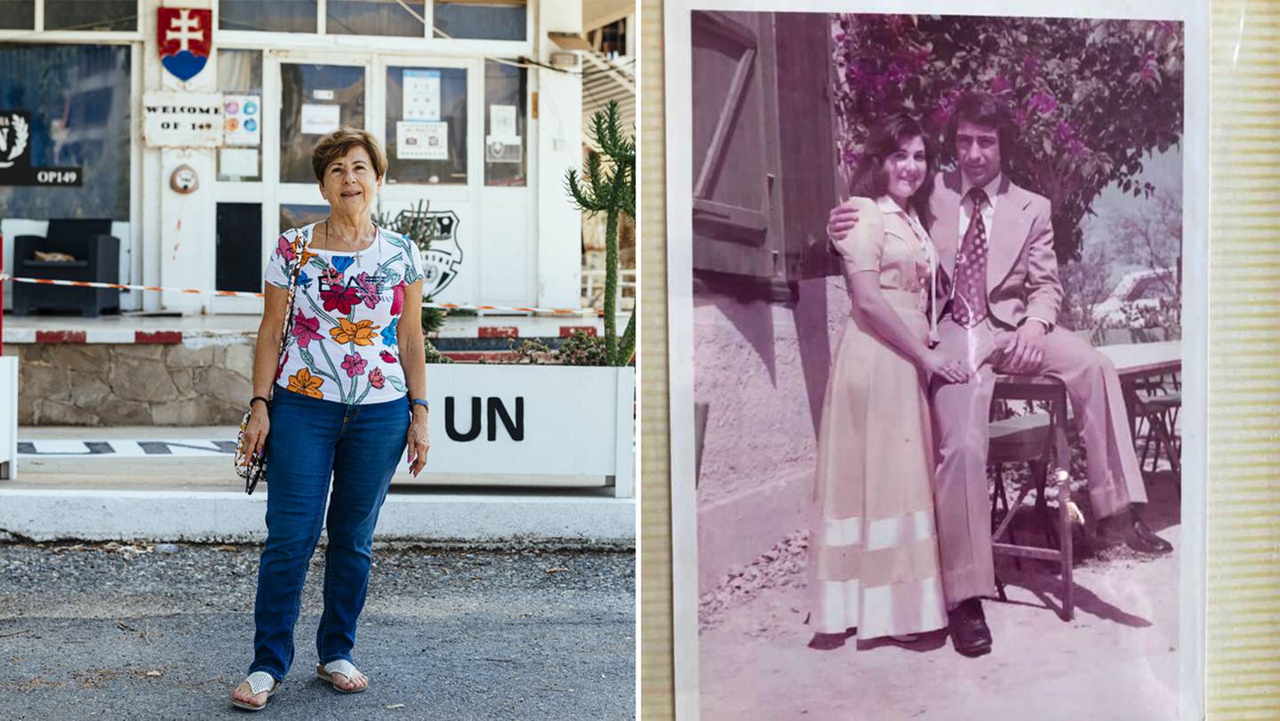 Lenia Nikolou was a 20-year-old newlywed when Turkish forces occupied her hometown of Varosha. She later settled in the city of Limassol and hadn't been back to her birthplace in 47 years until earlier this year when a part of the seaside town was reopened. Silvio Rusmigo / The National