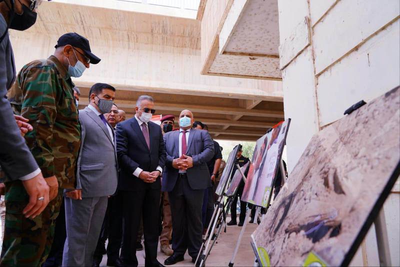 Iraqi Prime Minister Mustafa Al Kadhimi visits Tikrit and  the site of the camp Speicher massacre. Photo: Media Office of the Prime Minister, Iraq