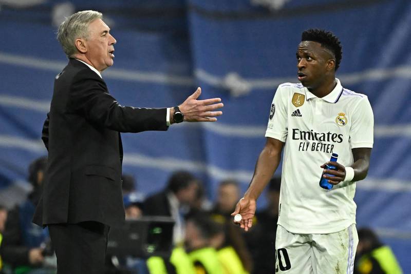 Real Madrid manager Carlo Ancelotti believes Vinicius Junior could have a big impact on Sunday's clasico against Barcelona. AFP
