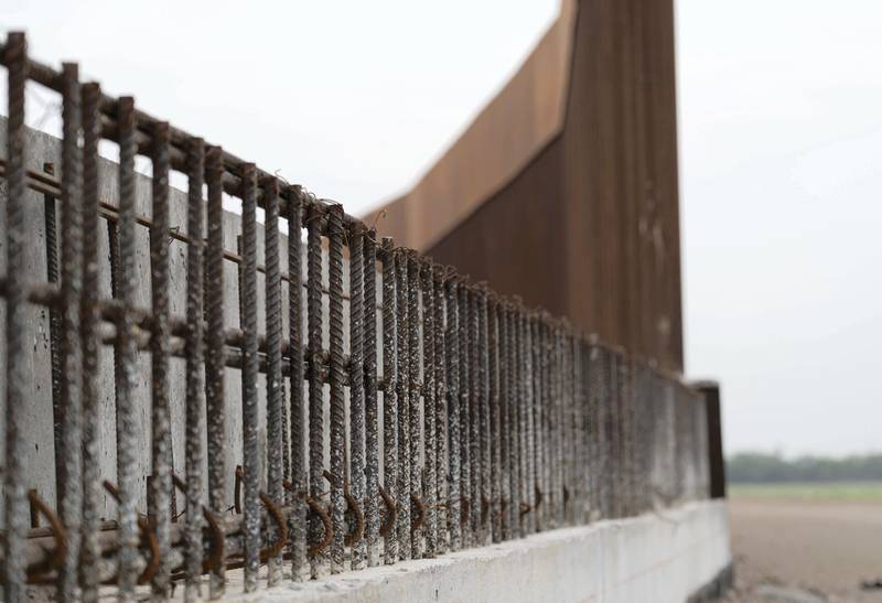 A stretch of unfinished border wall outside of McAllen, Texas. Willy Lowry/ The National