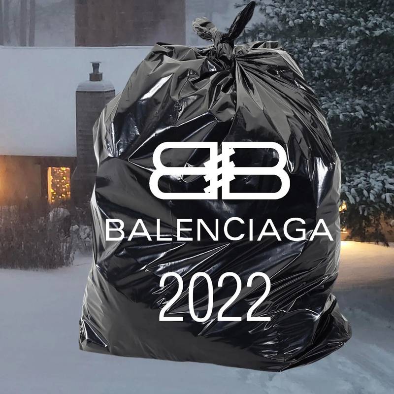 The Balenciaga trash bag retailing for $2.5k.
