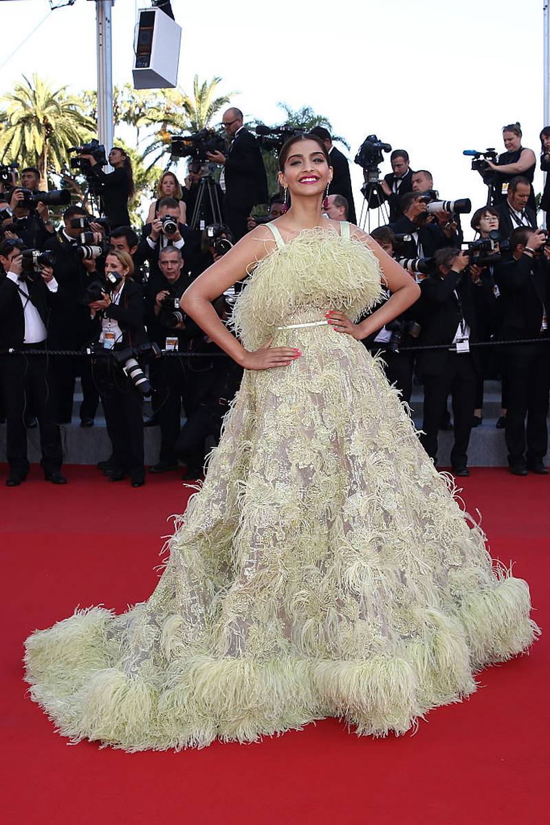 CANNES, FRANCE - MAY 18:  Actress Sonam Kapoor attends the Premiere of "Inside Out" during the 68th annual Cannes Film Festival on May 18, 2015 in Cannes, France.  (Photo by Andreas Rentz/Getty Images)