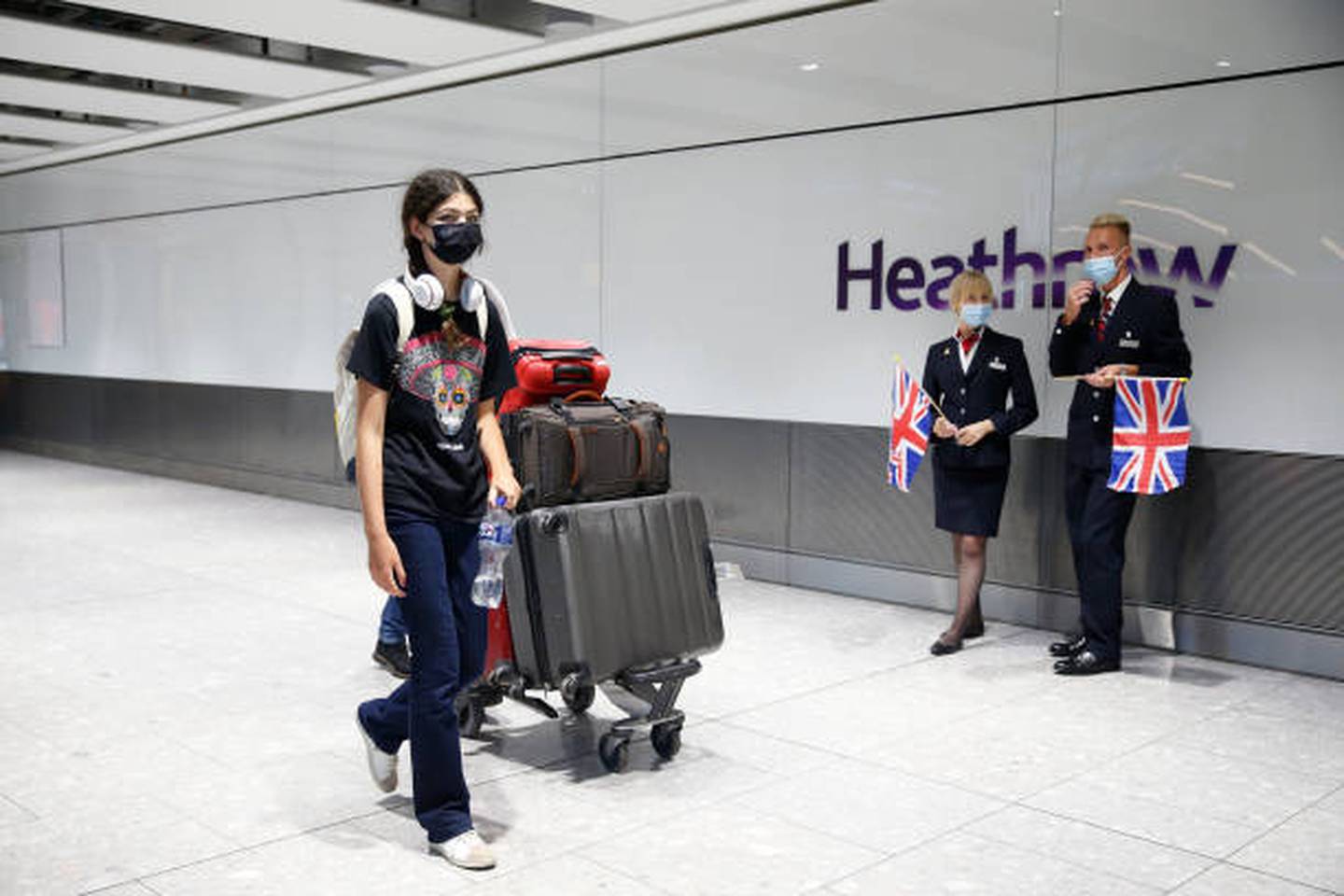 Arriving travellers from the UAE to the UK no longer need to quarantine at their own cost in government-designated hotels. Getty Images