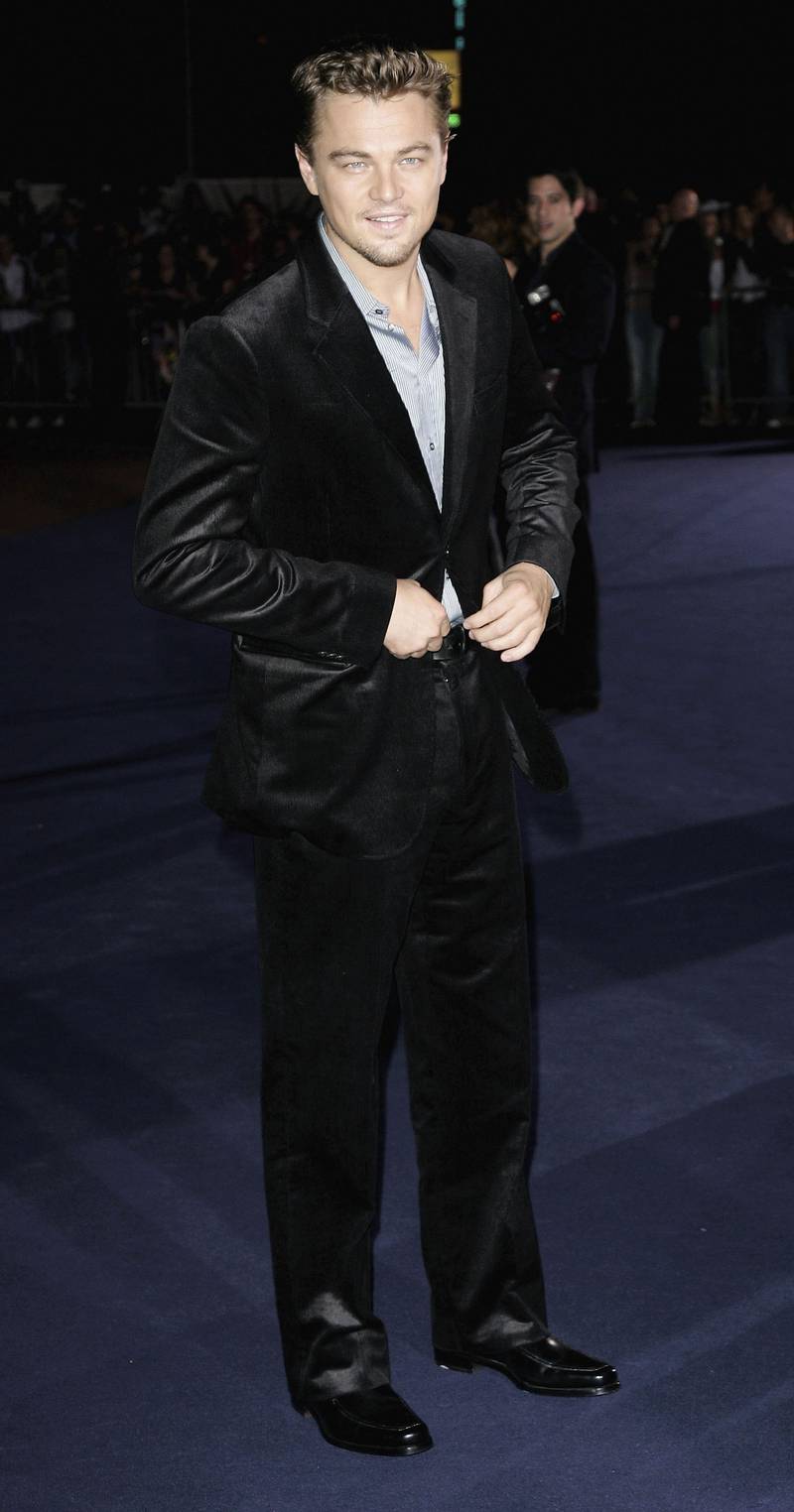 LONDON - SEPTEMBER 21:  Leonardo Di Caprio arrives at the Emporio Armani One Night Only Fashion show at Earls Court as part of London Fashion Week Spring/Summer 2007 on September 21, 2006 in London, England.  (Photo by Gareth Cattermole/Getty Images)