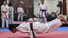 Karate students exhibit their skills in the occupied West Bank - in pictures