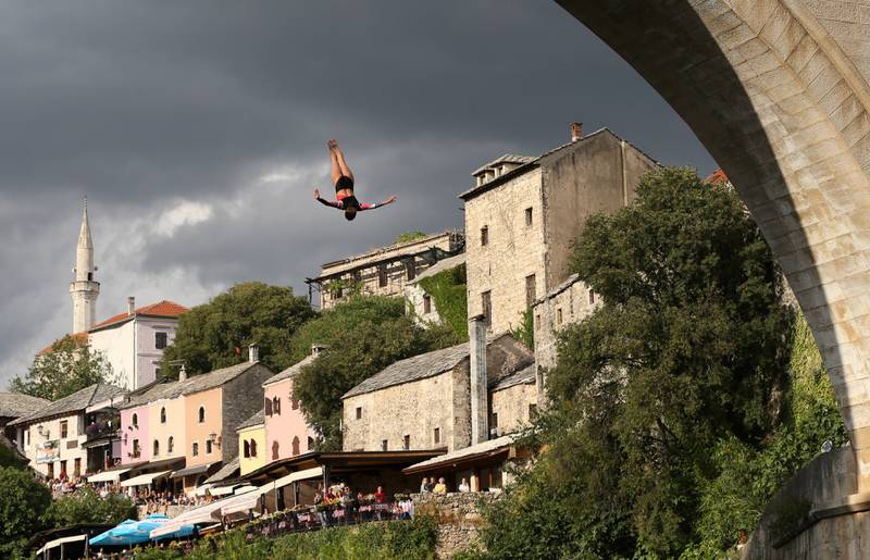 Mostar is famous for its bridge diving competitions. Reuters
