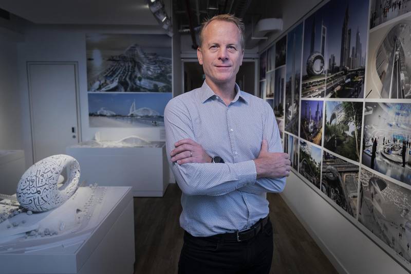 Shaun Killa, of Killa Design, who designed the Museum of the Future. Antonie Robertson / The National