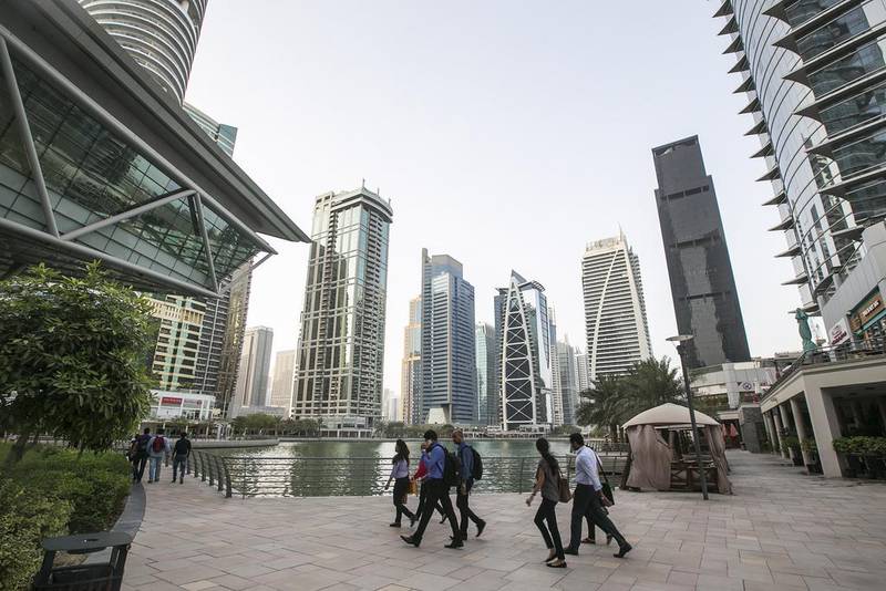 Jumeirah Lakes Towers accounted for 7.6 per cent of apartment sales in Dubai in April 2021. Photo: Mona Al Marzooqi / The National