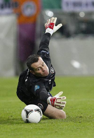 Shay Given (Aston Villa): The veteran is usually a substitute but, on a rare start, he showed his class by making a stunning save to deny Leicester’s Matty James. (AP Photo/Michael Sohn) 