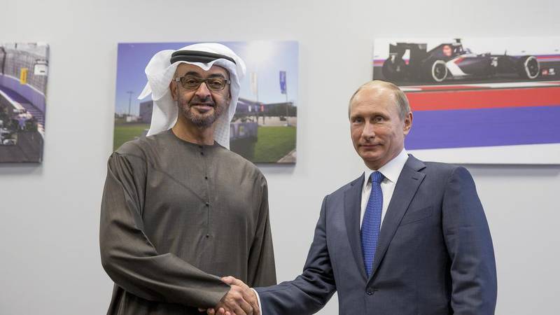 Sheikh Mohamed bin Zayed, Crown Prince of Abu Dhabi and Deputy Supreme Commander of the UAE Armed Forces, met Russian leader Vladimir Putin in Moscow last year.