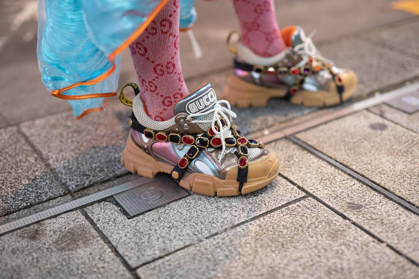 Gucci is eyeing the virtual fashion scene, with its range of augmented reality sneakers, sold as non-fungible tokens (NFTs). Courtesy Gucci