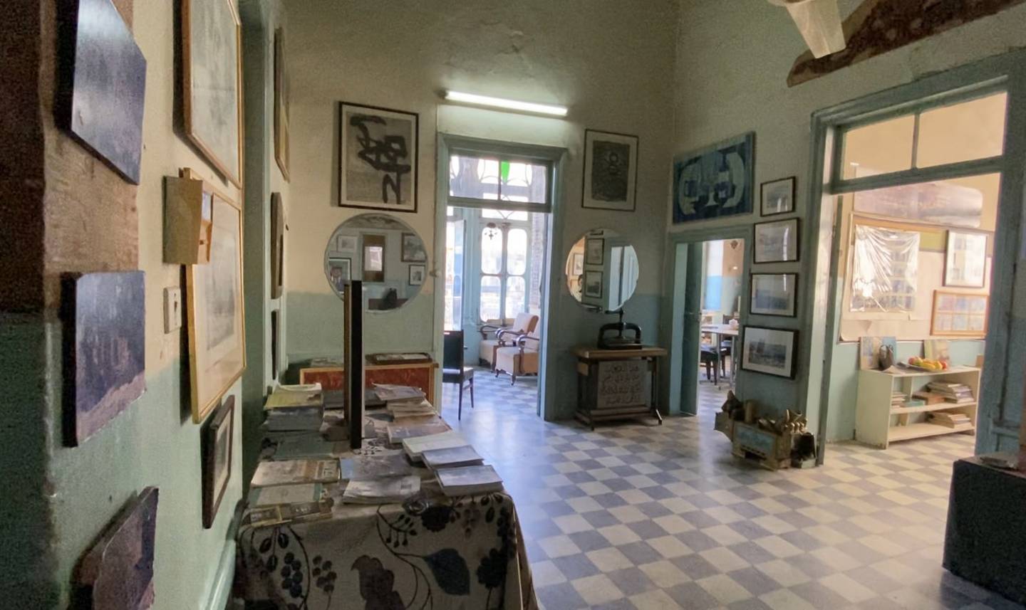 Inside the ‘Duke’s Diwan’, Amman’s first post office and now an Arts and Cultural museum preserved by Mamdouh Bisharat. Amy McConaghy / The National