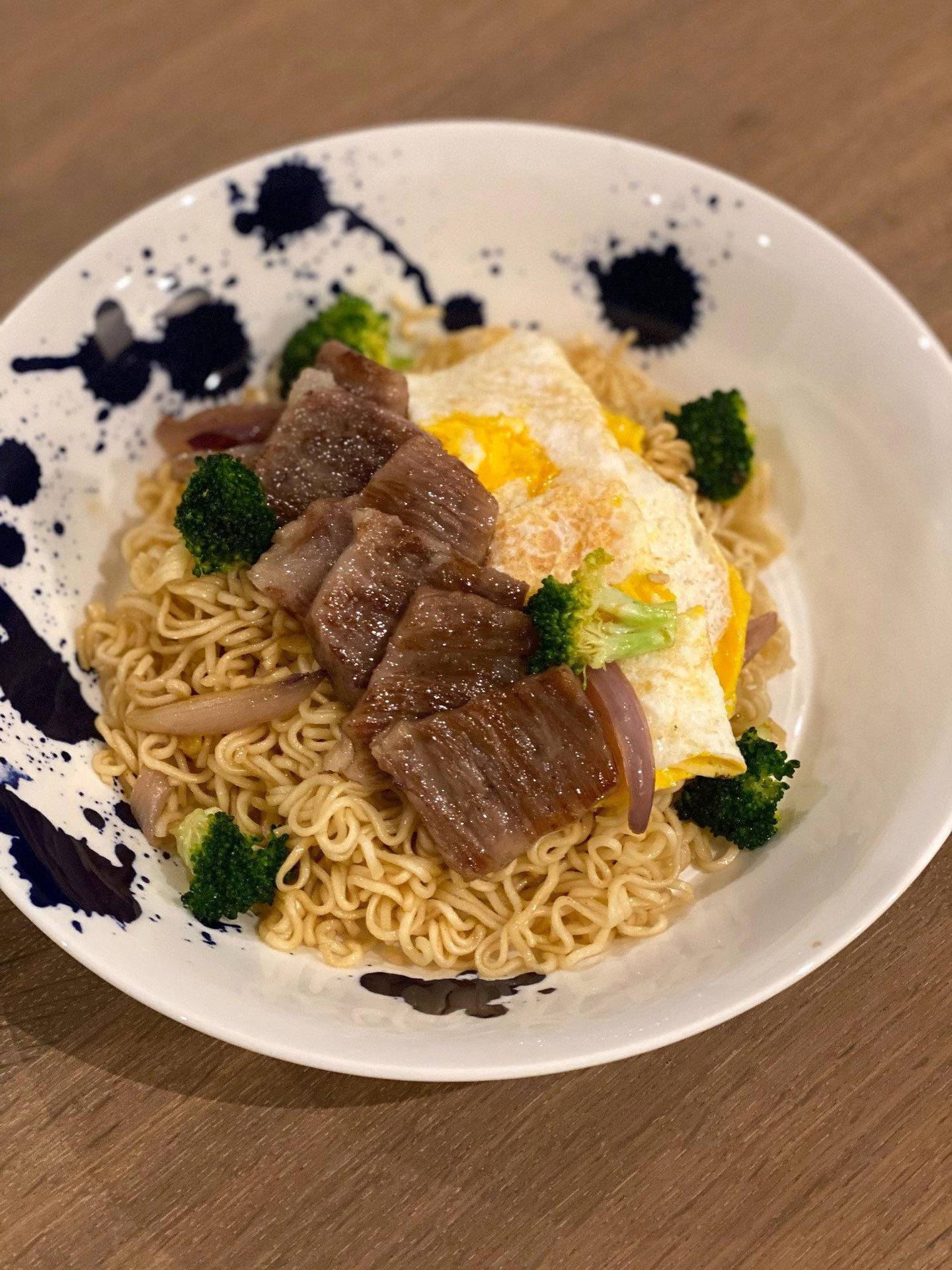 A Wagyu noodle dish made with Maggi. Courtesy of Reif Othman
