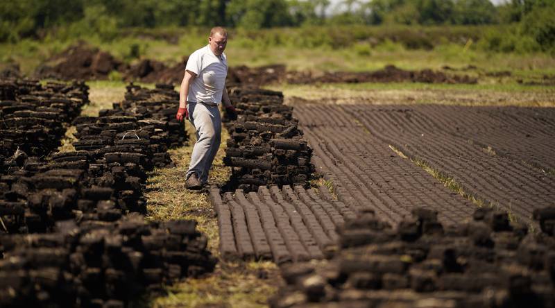 Killashee bog in County Longford. The Irish government has banned the sale of turf for fuel. PA