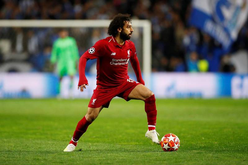 Mohamed Salah on the attack in Liverpool's clash against FC Porto. Andrew Boyers / Reuters