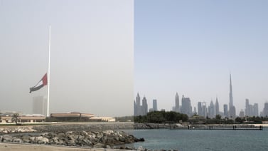 An image that illustrates this article Before the dust: Dubai skyline disappears from view
