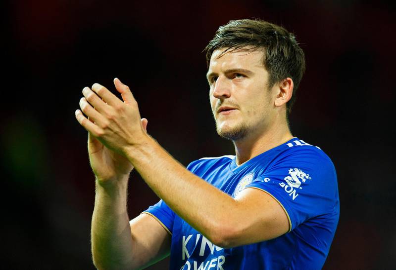Harry Maguire - Manchester United paid a record £80 million for a defender when they signed him from Leicester City on Monday. EPA